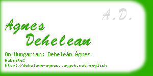 agnes dehelean business card